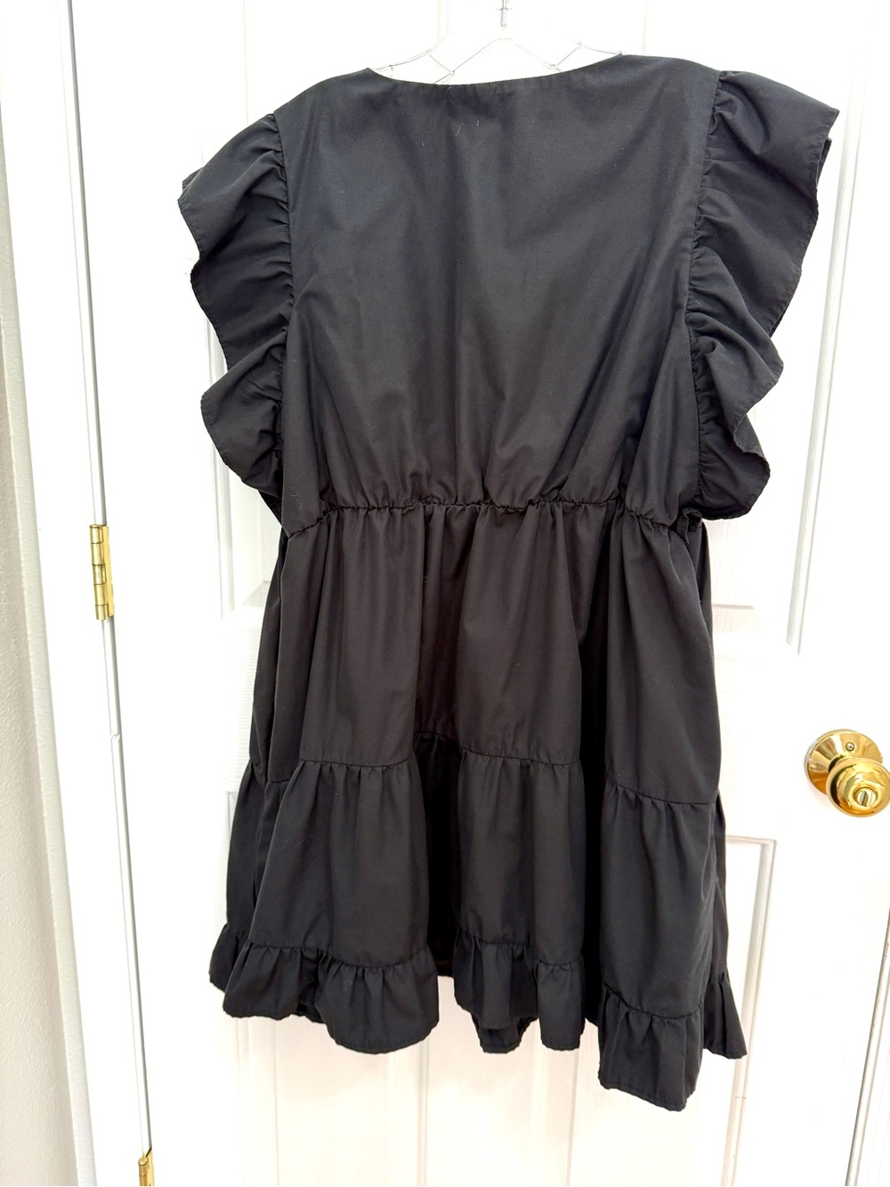 Abercrombie & Fitch Black Ruffle Sleeve Mini Dress - Picture 3 of 6